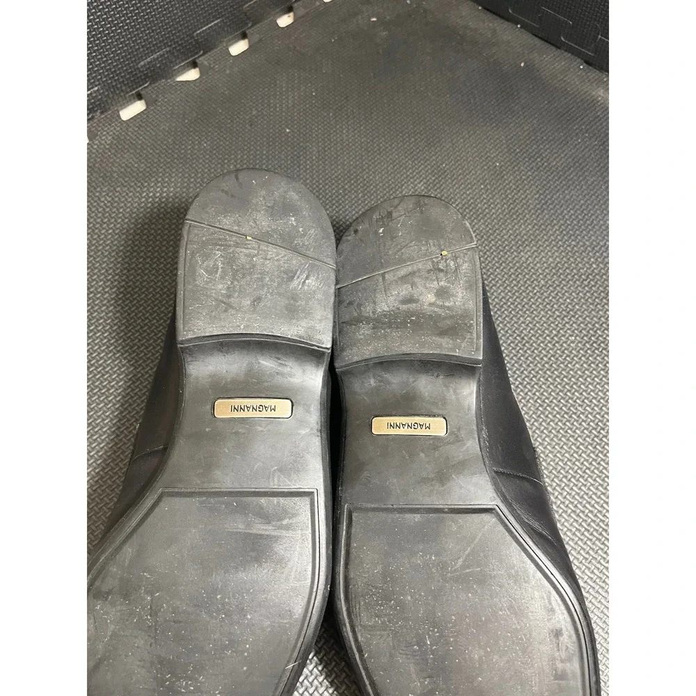Magnanni Horse Bit Loafers Mens 12 Black Leather Dress Shoes Spain Neiman Marcus